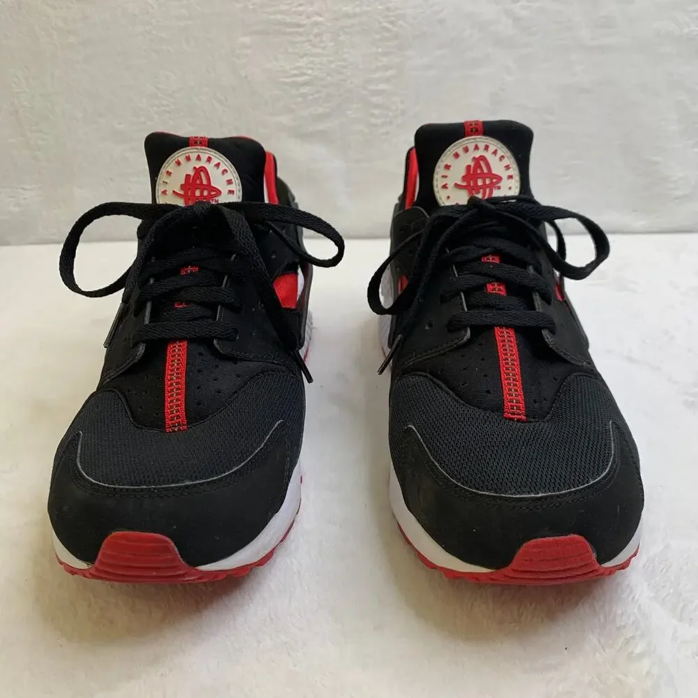 Nike Air Huarache Bred 2015 Size 10 Mens Authentic Trainer Runner Low Black Red